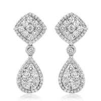 Ascending Light 14K (or 18k upon request) Yellow Gold Diamond Drop Earrings
