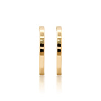 Sleek Petite Diamond Hoop Earrings in 14K Yellow Gold