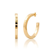 Sleek Petite Diamond Hoop Earrings in 14K Yellow Gold