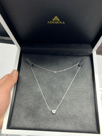 Heart Cut Diamond Solitaire Necklace in 14K Yellow Gold