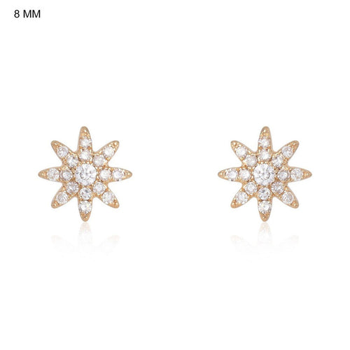 Pastel Radiance 14K (or 18k upon request) Yellow Gold Diamond Stud Earrings
