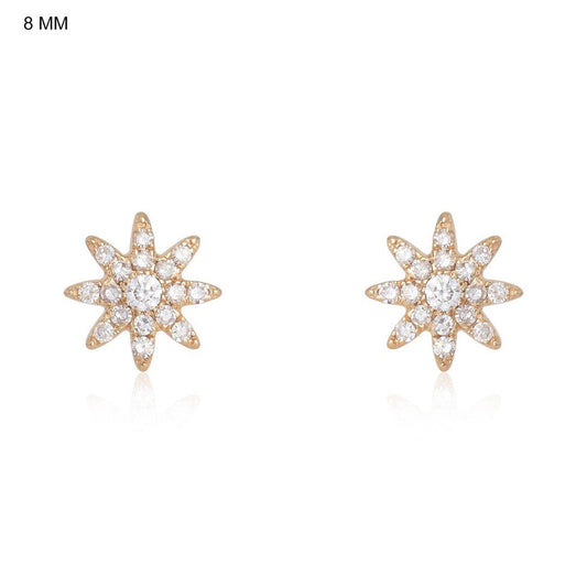 Pastel Radiance Diamond Stud Earrings in 14K Yellow Gold