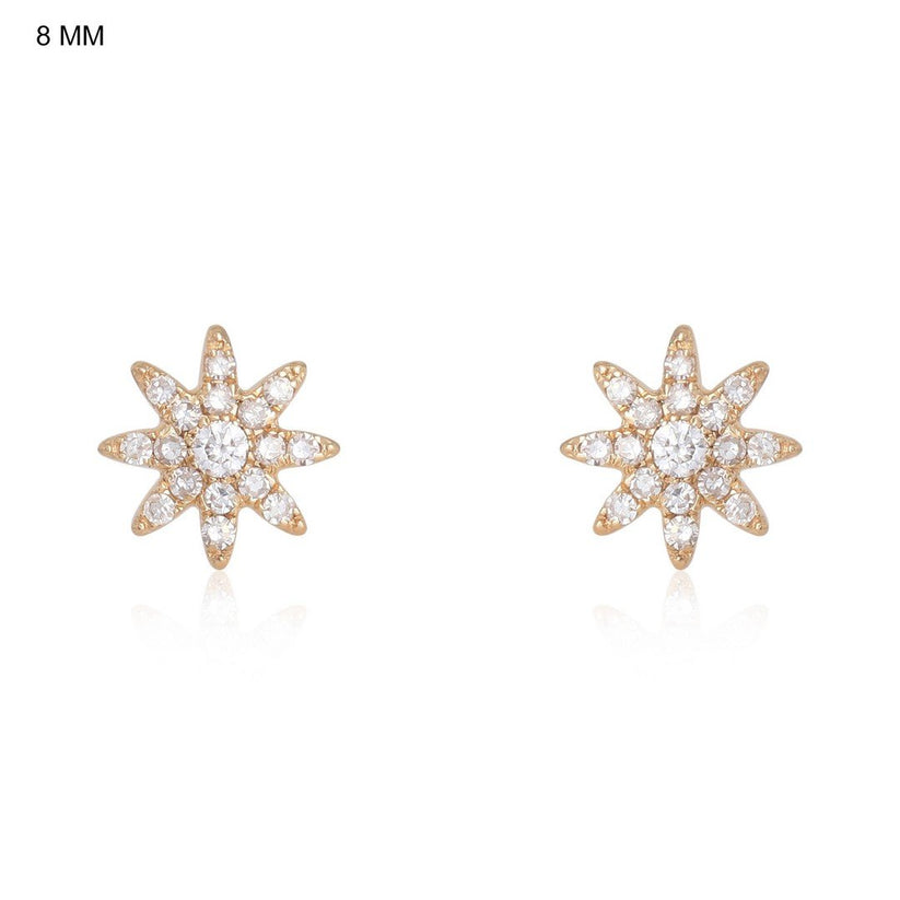 Pastel Radiance Diamond Stud Earrings in 14K Yellow Gold