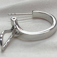 Plain Huggie Hoop Earrings in 14K Yellow Gold