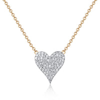 Diamond Ruby Charm Pendant Necklace in 14K Yellow Gold