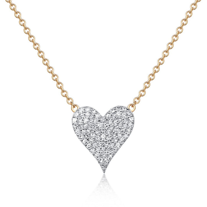 Diamond Ruby Charm Pendant Necklace in 14K Yellow Gold