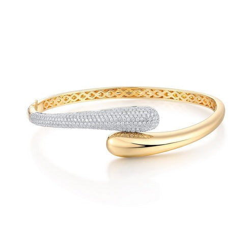 Diamond Dusk Bangle Bracelet in 14K Yellow Gold