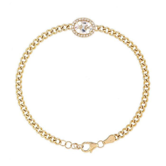Cuban Oval Chain Bracelet in 14K Yellow Gold