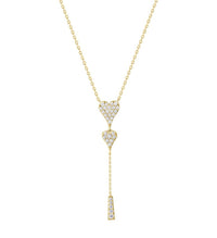 Infinite Lariat Heart Necklace in 14K Yellow Gold