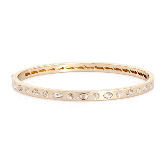Stardust Flow Mixed Cut Diamond Bracelet in 14K Yellow Gold