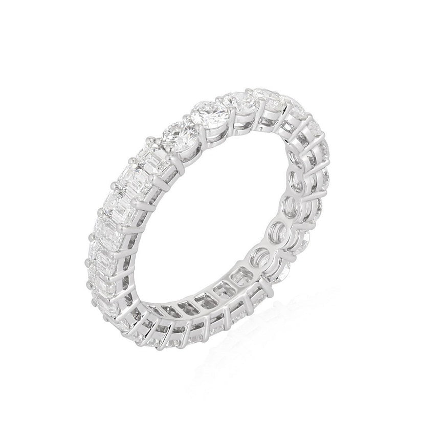 Five Diamonds Eternity Ring in 14K White Gold