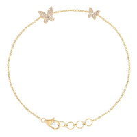 Butterfly Dreams Diamond Chain Bracelet in 14K Gold