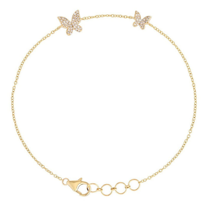 Butterfly Dreams Diamond Chain Bracelet in 14K Gold
