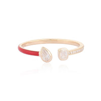 Distinctive Diamonds Open Wrap Ring in 14K Yellow Gold