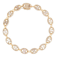 Galaxy Thread Diamond Link Bracelet in 14K Yellow Gold