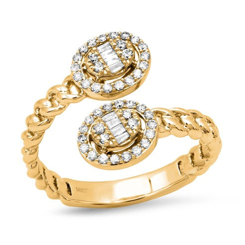 Twist Ring Rope Band Ring in 14K Yellow Gold