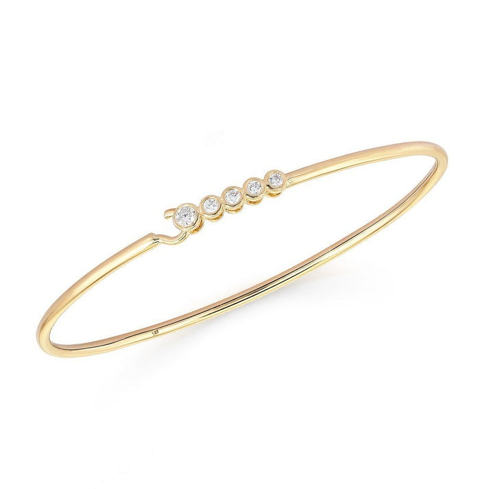Dusk Radiance Diamond Bangle Bracelet in 14K Yellow Gold