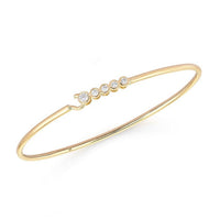 Dusk Radiance Diamond Bangle Bracelet in 14K Yellow Gold