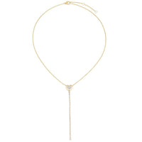 Heart Baguette Diamond Necklace in 14K Yellow Gold