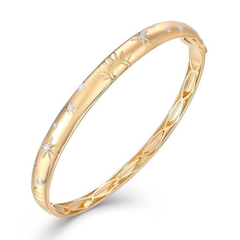 Golden Meadow Bangle Bracelet in 14K Yellow Gold