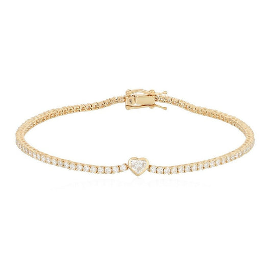 Diamond Stardust Tennis Bracelet in 14K Yellow Gold