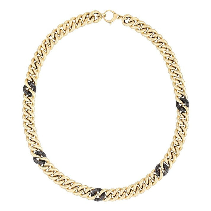 Diamond Allure Link Necklace in 14K Yellow Gold