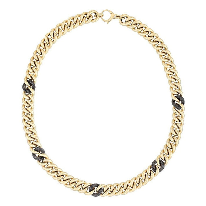 Diamond Allure Link Necklace in 14K Yellow Gold