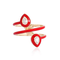 Vintage Inspired Diamond Open Wrap Ring in 14K Yellow Gold