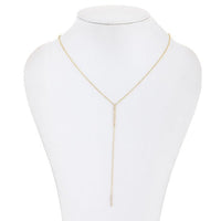 Luminous Diamond Lariat Necklace in 14K Yellow Gold