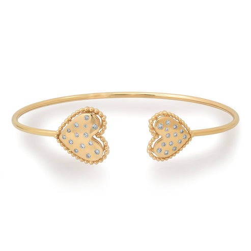 Crest Diamond Aurora Cuff Bracelet in 14K Yellow Gold