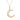 Five Diamond Moon 14K (or 18k upon request) Yellow Gold Pendant Necklace