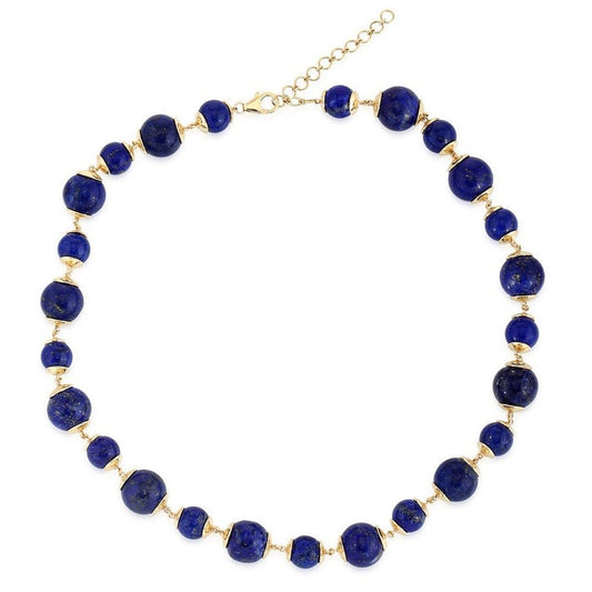 Malachite Diamond Necklace in 14K Yellow Gold