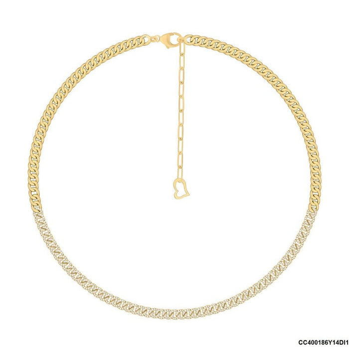 Diamond Legacy Link Necklace in 14K Yellow Gold
