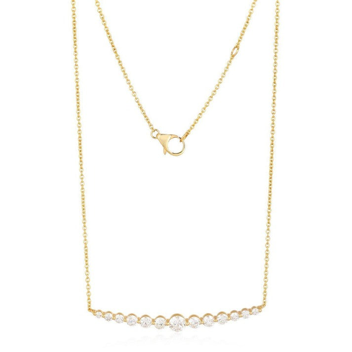 Refined Diamond Pendant Necklace in 14K Yellow Gold