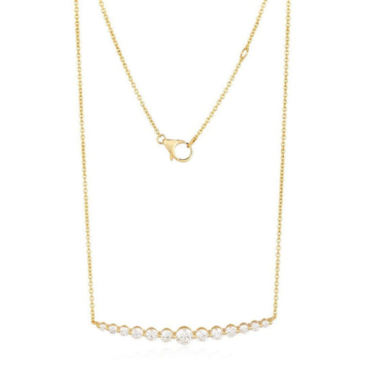 Refined Diamond Pendant Necklace in 14K Yellow Gold