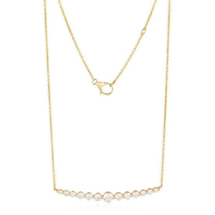 Refined Diamond Pendant Necklace in 14K Yellow Gold