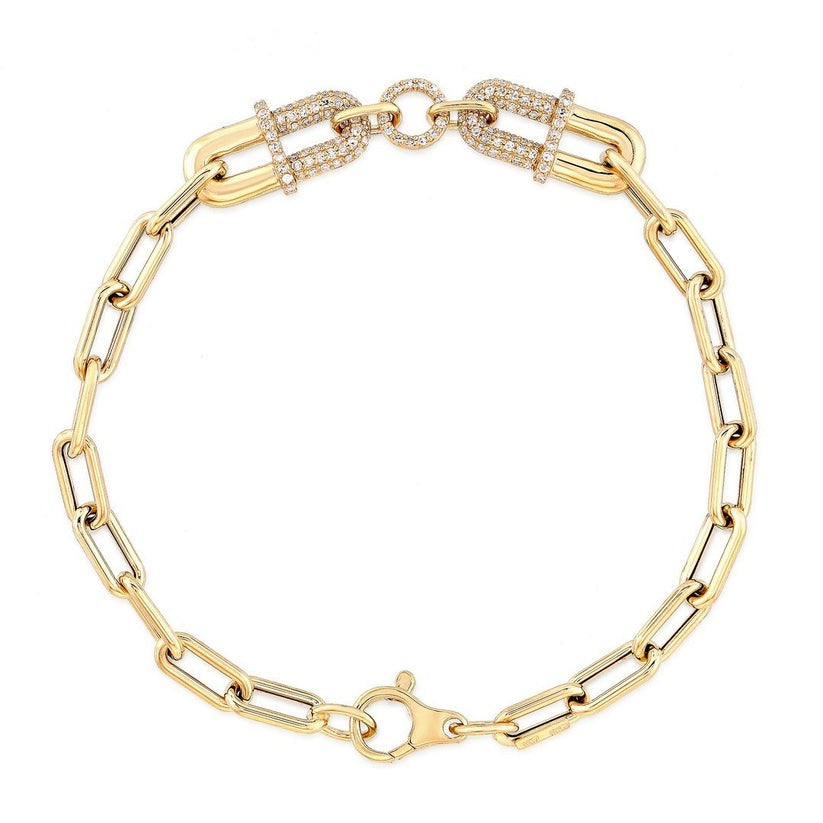Legacy Link Diamond Bracelet in 14K Yellow Gold