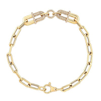 Legacy Link Diamond Bracelet in 14K Yellow Gold