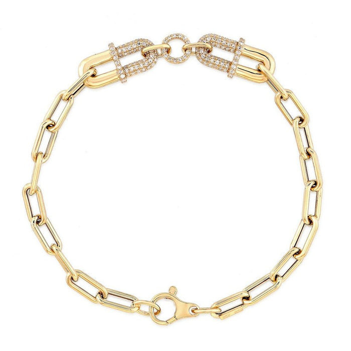 Legacy Link Diamond Bracelet in 14K Yellow Gold