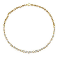 Baguette Vivid Diamond Necklace in 14K Yellow Gold