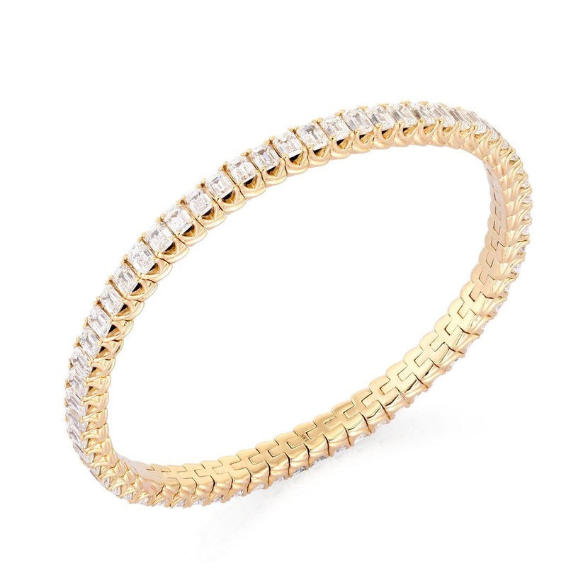 Refined Brilliance Diamond Tennis Bracelet in 14K Yellow Gold