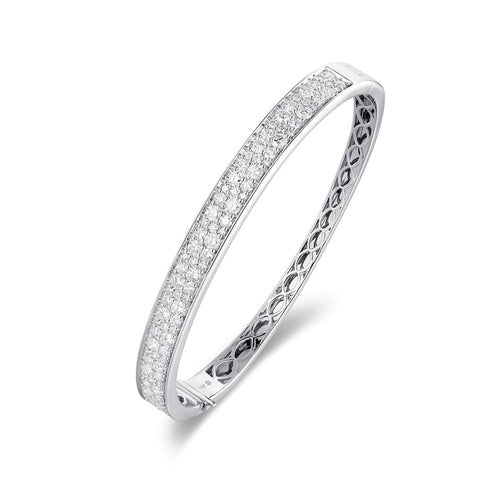 Symphony Diamond Bangle Bracelet in 14K Yellow Gold