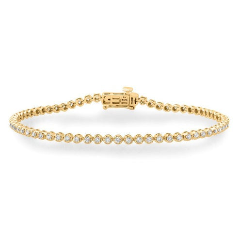 Onyx Elegance Tennis Bracelet in 14K Yellow Gold