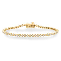 Onyx Elegance Tennis Bracelet in 14K Yellow Gold