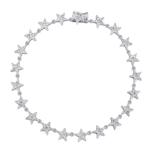Bloom Diamond Charm Bangle Bracelet in 14K Yellow Gold