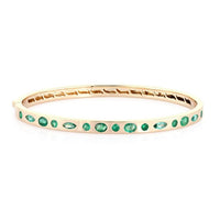 Dazzling Light Bangle Emerald Bracelet in 18K Yellow Gold