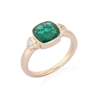 Bold Elegance Micro Pave Diamond Cocktail Ring in 14K Yellow Gold