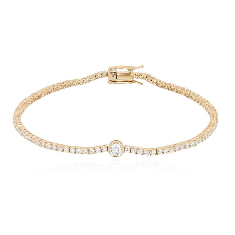 Harmony Tennis Diamond Bracelet in 14K Yellow Gold