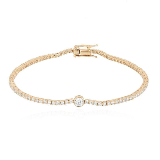 Harmony Tennis Diamond Bracelet in 14K Yellow Gold