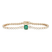 Heirloom Style Tennis Bracelet in 14K Gold
